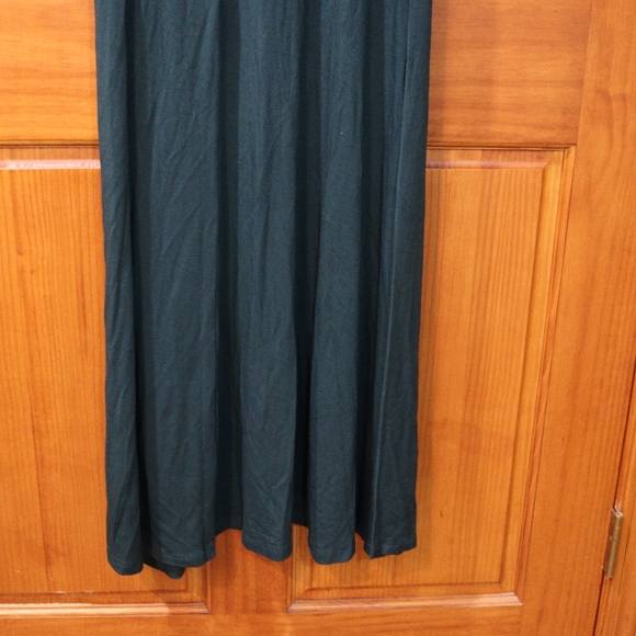 Lulu's Swept Away Forest Green Maxi Dress Knee High Slit Sexy Dress NWT Medium - Picture 6 of 14